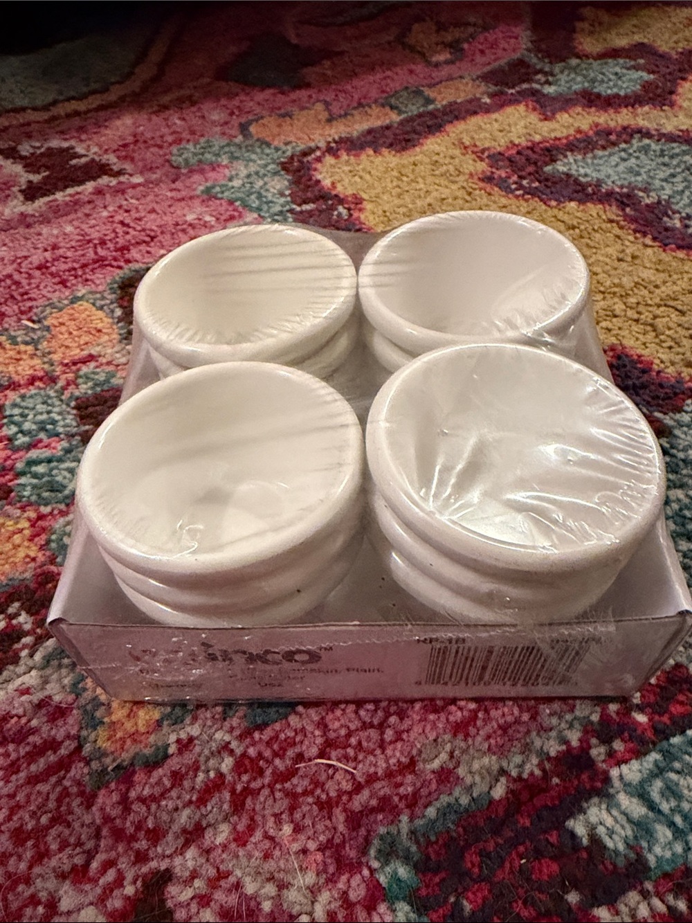 Set of 12 Bone Ceramic Ramekins